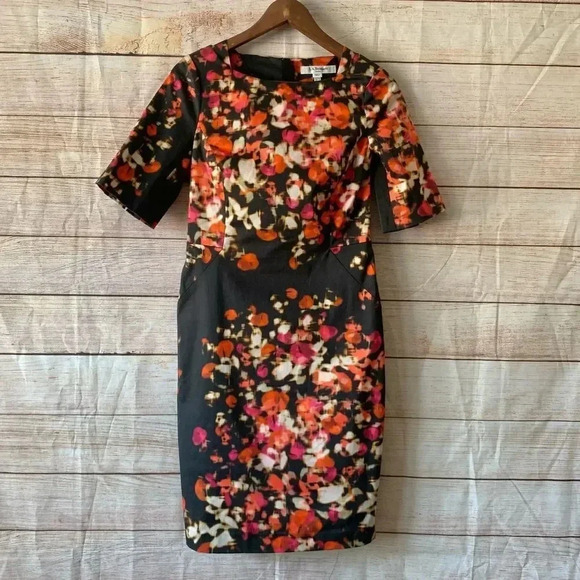 L.K. Bennett Size 4 Leticia Printed Sheath Dress - Picture 1 of 15